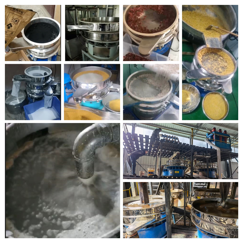 圓形振動(dòng)篩適用行業(yè):食品,陶瓷,醫(yī)藥,冶金,化工等行業(yè)。