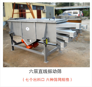 六層直線振動篩加裝制成裝置,灰色油漆出口產品